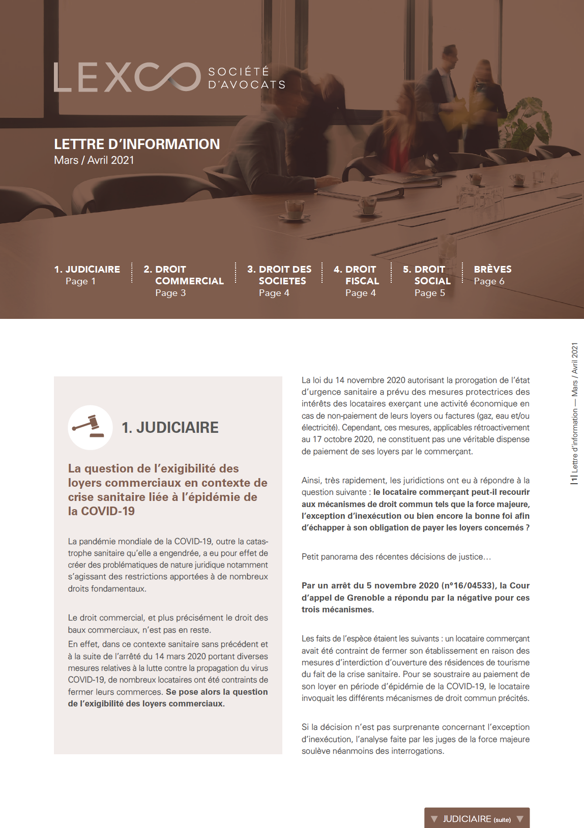 Lettre d'information mars avril 2021